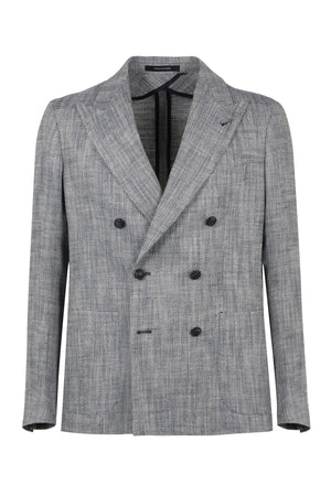 Blazer in misto lino-0